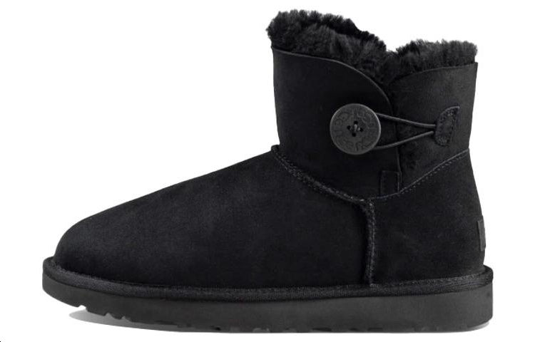 (WMNS) Mini Bailey Button II Boot Fleece Lined Black 1016422-BLK - Image 2