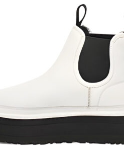 Alternative view of (WMNS)  Neumel Platform Chelsea Boot 'Pebbled White' 1130533-PDWH