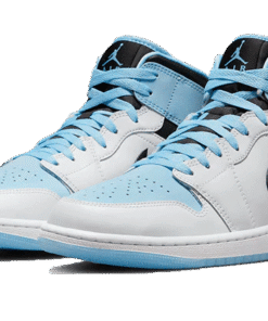 Alternative view of air jodan 1 Mid SE Ice Blue (2023)