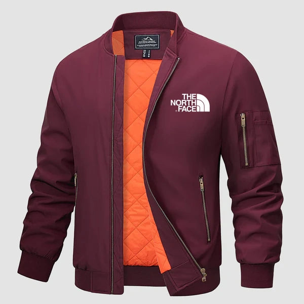 2024 THE NORTH FACE-Men's Bomber Jacket - Casual Spring Zip-Up Windbreaker with Pockets