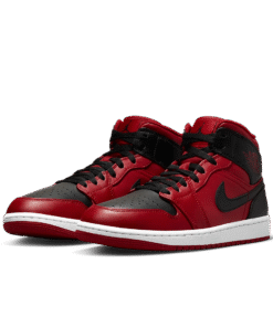 Alternative view of air jodan 1 Mid Reverse Bred (2021)