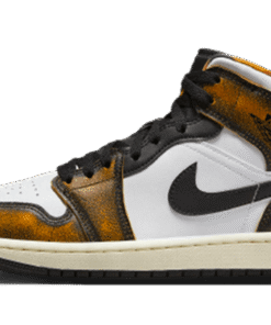 air jodan 1 Mid SE Orange Wear Away