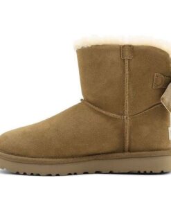 (WMNS) Mini Bailey Bow Velvet Ribbon 2.0 'Chestnut Brown' 1118975-CHE