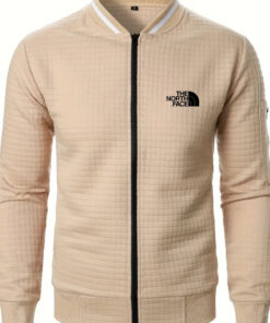 Alternative view of 2024 THE NORTH FACE-Men's Stand Collar Zipper Cardigan Casual Warm Knitted Polyester Solid Color Light Stretch Autumn and Winter Jacket