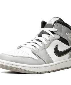 Alternative view of Jordan 1 Mid Light Smoke Gray Anthracite