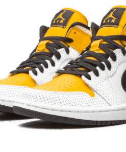 Alternative view of air jodan 1 Mid Laser Orange