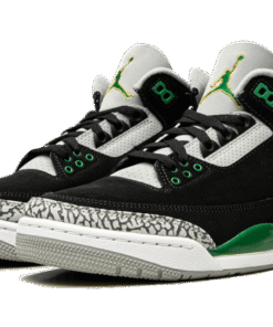 Alternative view of air jodan 3 Retro Pine Green