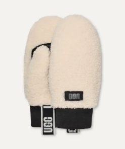 Women's UGGfluff Mitten With Logo Tape