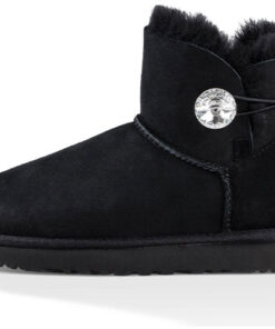 Alternative view of (WMNS)  Mini Bailey Button Bling Fleece Lined 'Black White' 1016554-BLK
