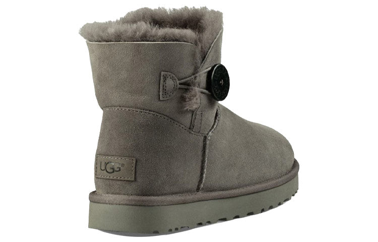 (WMNS) Mini Bailey Button II Boot Fleece Lined Gray 1016422-GREY - Image 5