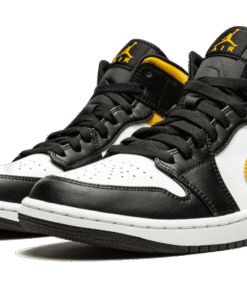 air jodan 1 Mid White Pollen Black