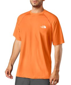 The North Face Rash Guard for Men UPF 50+ UV Sun Protection Swim Shirts Short Sleeve Quick Dry Lightweight Fishing Running Water Shirts