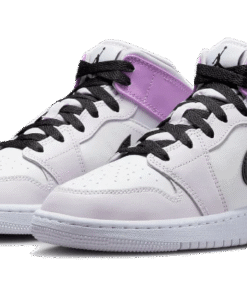 Alternative view of air jodan 1 Mid Barely Grape