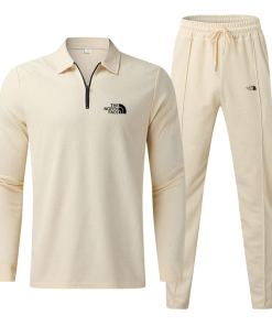 The North Face Men's Casual V Neck Shirt Long Sleeve Pullover Sweatshirt Set