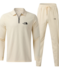 The North Face Casual V Neck Shirt Long Sleeve Pullover Sweatshirt Set