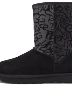 Alternative view of (WMNS)  Classic Short Sparkle Graffiti 1107035-BLK