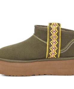 (WMNS)  Classic Ultra Mini Braid Plat 'Olive Green' 1138491-BTOL