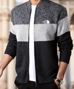 Alternative view of 2024 THE NORTH FACE-Men's Fleece Lined Baseball Jacket Casual Fashion Outerwear Winter and Autumn Outdoor Clothing