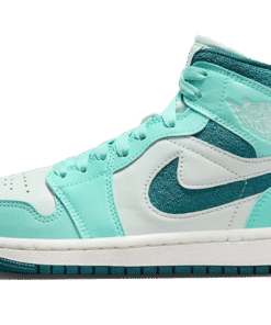 air jodan 1 Mid Chenille Bleached Turquoise