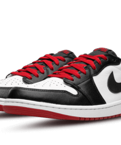 Alternative view of air jodan 1 Retro Low OG Black Toe (2023)