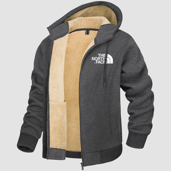 2024 THE NORTH FACE-Men's Zipper Hoodie Jacket Fleece Lined Warm Jacket for Winter - Image 9