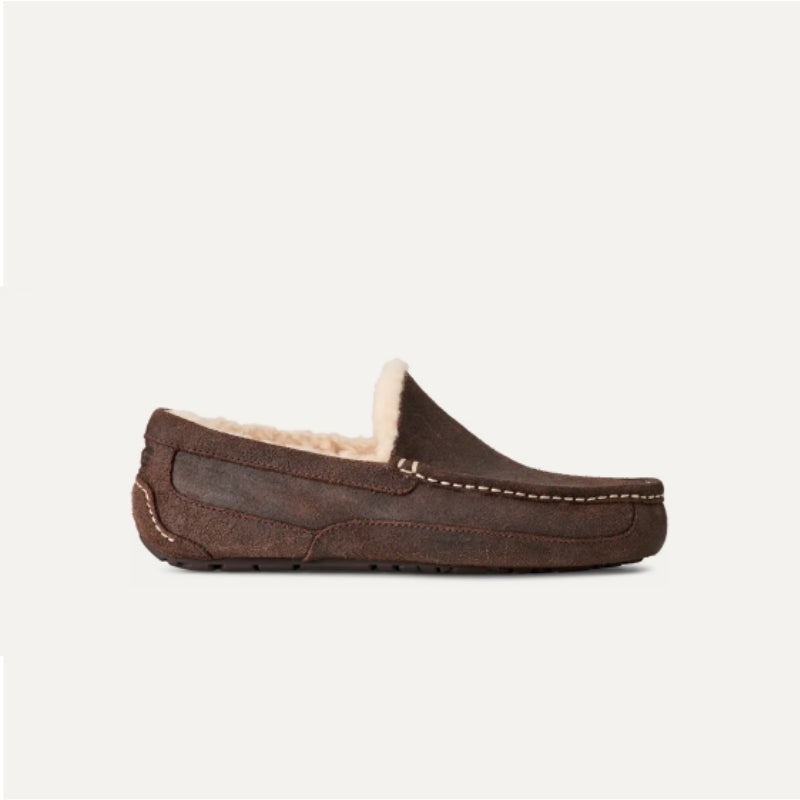 Homme Ascot Leather Distressed Slipper