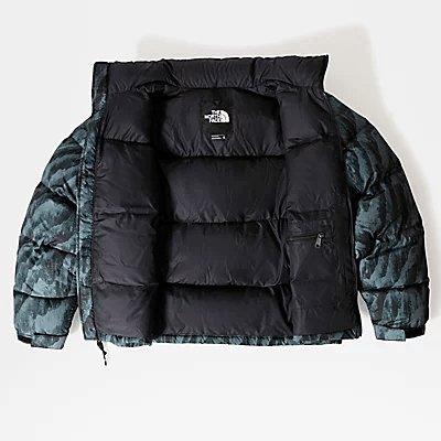 The North Face - Printed 1996 Retro Nuptse Jacket - Balsam Green Wood Tiger Print - Image 4