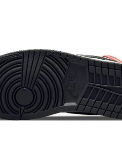 Alternative view of air jodan 1 Mid Newsprint Light Orewood Brown