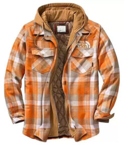 Plaid Print Men's Casual Hooded Coat