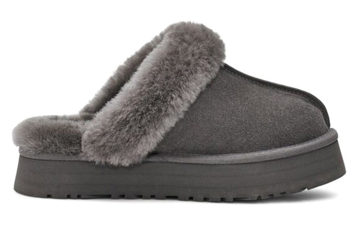 (WMNS) Disquette Fluff Gray Slippers 1122550-CHRC - Image 3