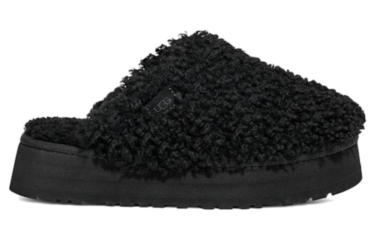 (WMNS) Maxi Curly Platform Slippers 'Black' 1133171-BLK - Image 3