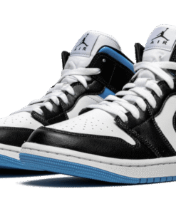 Alternative view of air jodan 1 Mid University Blue