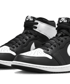 Alternative view of air jodan 1 Retro High OG Black White