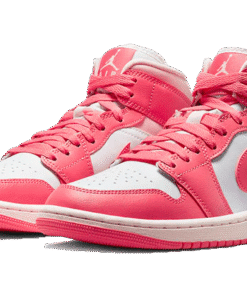 Alternative view of air jodan 1 Mid Strawberries and Cream