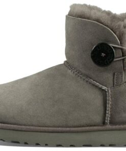 Alternative view of (WMNS)  Mini Bailey Button II Boot Fleece Lined Gray 1016422-GREY