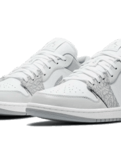 Alternative view of air jodan 1 Low PRM Smoke Grey Elephant
