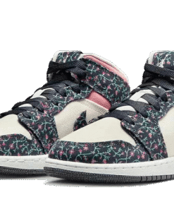 Alternative view of air jodan 1 Mid SE Floral