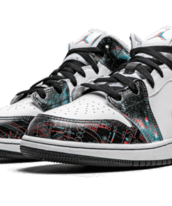 Alternative view of air jodan 1 Mid SE Take Flight