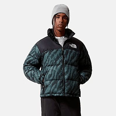 The North Face - Printed 1996 Retro Nuptse Jacket - Balsam Green Wood Tiger Print