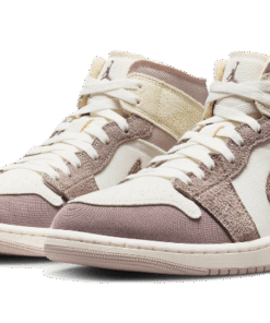 Alternative view of air jodan 1 Mid SE Craft Taupe Haze