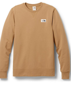The North Face patchwork crew neck sweatshirt Utility Brown