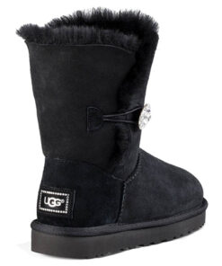 Alternative view of (WMNS)  Classic Bling Button Fleece Lined Black 1016553-BLK