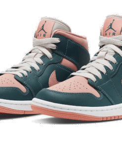 Alternative view of air jodan 1 Mid Dark Teal Green