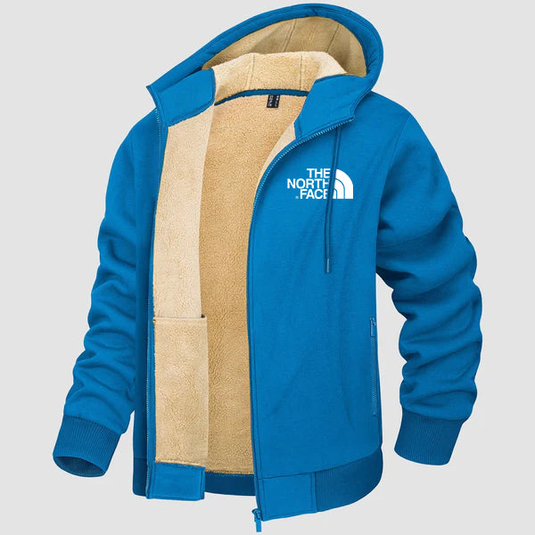 2024 THE NORTH FACE-Men's Zipper Hoodie Jacket Fleece Lined Warm Jacket for Winter - Image 5