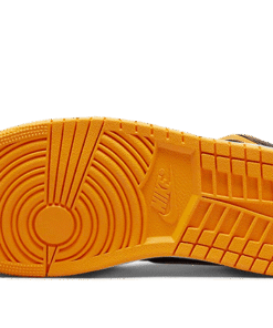 Alternative view of air jodan 1 Mid Fat Tongue Black Orange