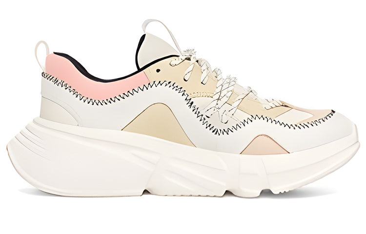 (WMNS) Calle Lace 'White Beige Pink' 1125021-WHM - Image 2