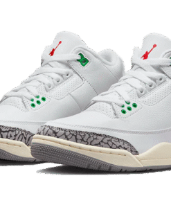 Alternative view of air jodan 3 Retro Lucky Green