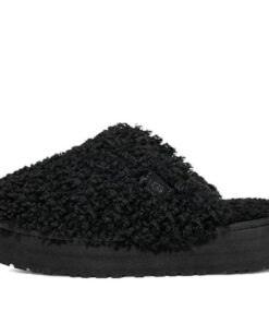 (WMNS) Maxi Curly Platform Slippers 'Black' 1133171-BLK
