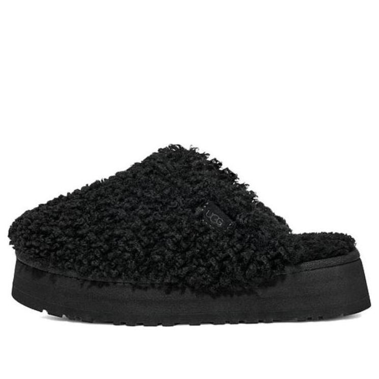 (WMNS) Maxi Curly Platform Slippers 'Black' 1133171-BLK