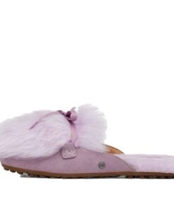 (WMNS) Shaine Fluff Lightweight Cozy Flat Plush Slipper Pink Purple 1105316-SHAD